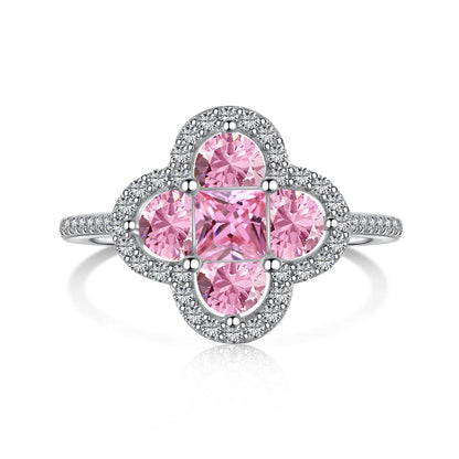 [Vivid Aurora]Luxurious Eternity Flower Shape Banquet Ring