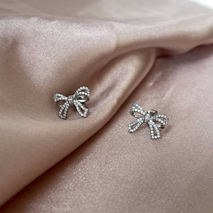 [Vivid Aurora]Dainty Bow Shape Earrings