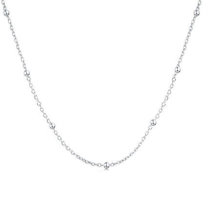 [Vivid Aurora]Small Bead Clavicle Chain Simple Necklace