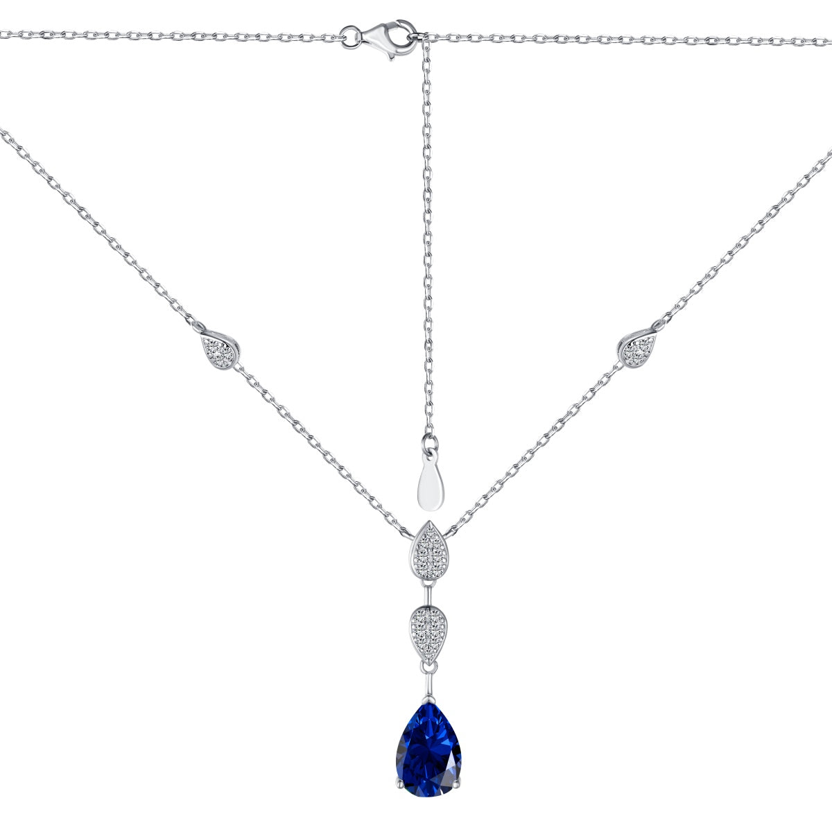 [Vivid Aurora]Dazzling Pear Cut Necklace