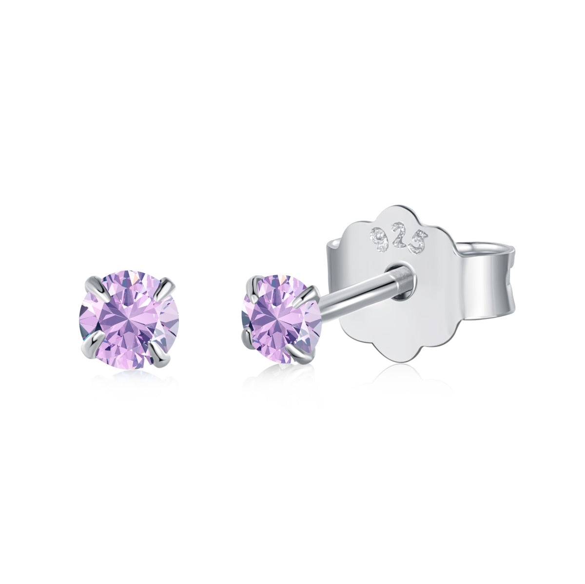 [Vivid Aurora]Delicate Solitaire Earrings