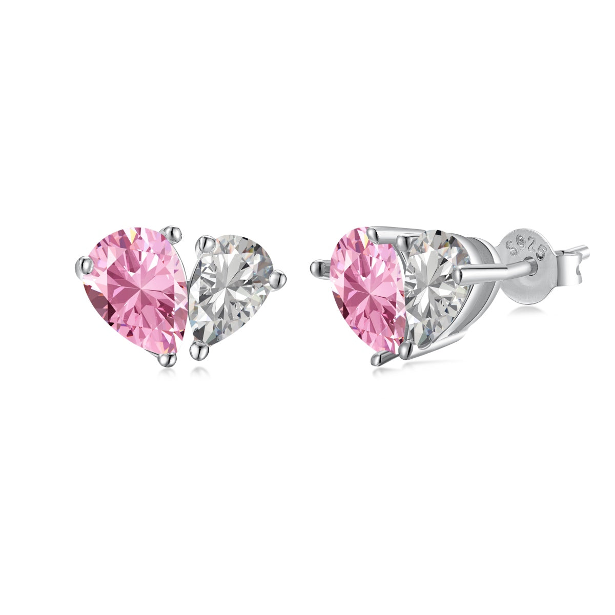 [Vivid Aurora]Dazzling Elegant Heart Cut Lover Earrings