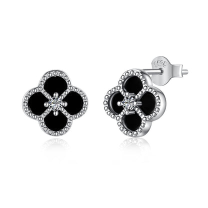 [Vivid Aurora]Four-Leaf Clover Flower Shape Exquisite Earrings