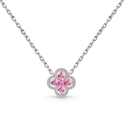 [Vivid Aurora]Spliced Lucky Four-Leaf Clover Versatile Necklace